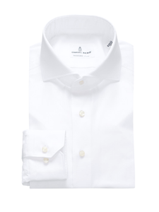Classic White Cutaway Collar Modern Fit Shirt | Business Shirts Collection | Sam's Tailoring Fine Men's Clothing
