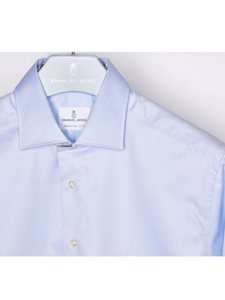 Sky Blue Wide Spread Collar Men's Shirt | Casual Shirts Collection | Sam's Tailoring Fine Men's Clothing
