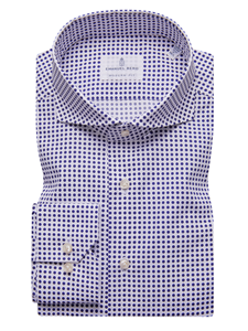 Blue Dots On White Background Men's Shirt | Casual Shirts Collection | Sam's Tailoring Fine Men's Clothing