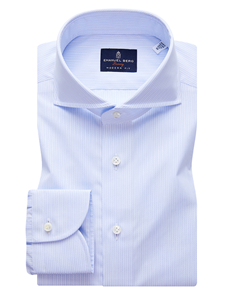 Sky With Thin Sky Blue Stripe Luxury Shirt | Casual Shirts Collection | Sam's Tailoring Fine Men's Clothing