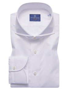 Classic White Cutaway Collar Luxury Shirt | Casual Shirts Collection | Sam's Tailoring Fine Men's Clothing