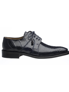 Navy Genuine Belly Alligator Classic Dress Shoe | Ferrini Dress Shoes | Sam's Tailoring Fine Men Clothing