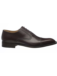 Brown Premium French Calf Leather Dress Shoe | Ferrini Dress Shoes | Sam's Tailoring Fine Men Clothing