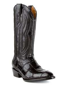 Black American Alligator Belly Mens Stallion Boot | Ferrini Men's Boots | Sam's Tailoring Fine Men Clothing