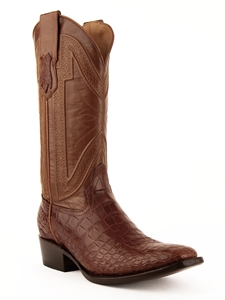 Cognac Narrow Square Toe Mens Stallion Boot | Ferrini Men's Boots | Sam's Tailoring Fine Men Clothing