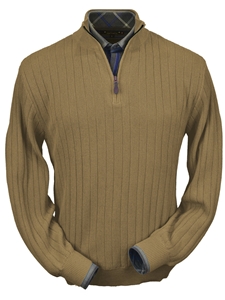 Wheat Heater Baby Alpaca Hal-Zip Sweater | Peru Unlimited Half Zip Sweaters | Sam's Tailoring Fine Men's Clothing
