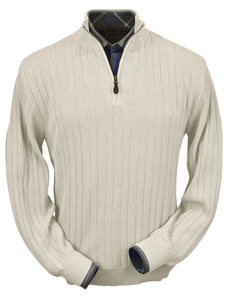Natural Vanilla Heater Baby Alpaca Hal-Zip Sweater | Peru Unlimited Half Zip Sweaters | Sam's Tailoring Fine Men's Clothing