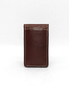 Brown Tumbled Glove Magnetic Money Clip | Torino Leather Wallets | Sam's Tailoring Fine Men's Clothing