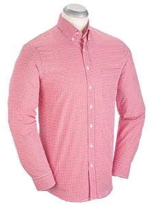 Cambridge Red Signature Gingham Men's Sport Shirt | Bobby Jones Shirts | Sam's Tailoring Fine Men Clothing