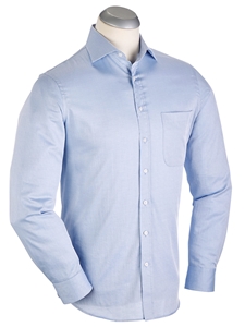Blue Signature Cotton Dobby Micro Dot Sport Shirt | Bobby Jones Shirts | Sam's Tailoring Fine Men Clothing