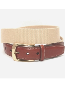 Camel European Ribbed Striped Surcingle Men's Belt | Torino Leather Resort Casual Belts | Sam's Tailoring Fine Men Clothing