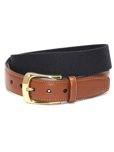 Navy European Ribbed Striped Surcingle Men's Belt | Torino Leather Resort Casual Belts | Sam's Tailoring Fine Men Clothing