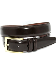 Brown Antigua Leather Tanned Cowhide Men's Belt | Torino Leather Dressy Belts | Sam's Tailoring Fine Men Clothing