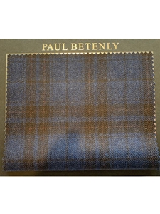 Brown Plaid On Sky Background Custom Suit | Paul Betenly Custom Suits | Sam's Tailoring Fine Men's Clothing