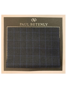 Dark Grey & Sky Blue Plaid Custom Suit | Paul Betenly Custom Suit | Sam's Tailoring Fine Men's Clothing