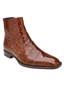 Peanut Alligator Ivan Zipper Men's Boot | Belvedere New Shoes Collection | Sam's Tailoring Fine Men's Clothing