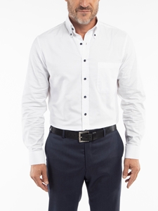 White Signature Oxford Long Sleeve Sport Shirt | Bobby Jones Shirts Collection | Sam's Tailoring Fine Men Clothing