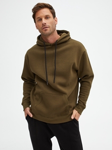 Olive Solid Fleece Lightweight Men's Hoodie | Stone Rose Hoodies Collection | Sams Tailoring Fine Men Clothing