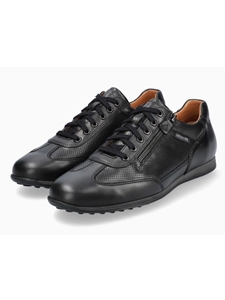 Black Soft Leather Rubber Sole Sporty Casual Shoe | Mephisto Casual Shoes Collection | Sam's Tailoring Fine Men Clothing