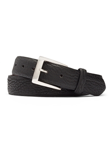 Black Shark With Brushed Nickel Buckle Mens Belt | W.Kleinberg Shark Belts Collection | Sam's Tailoring Fine Men's Clothing