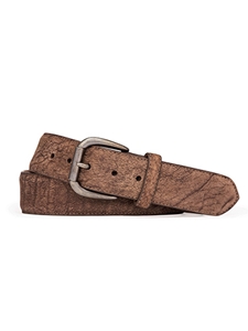 Mocha Sueded Bison With Roller Buckle Men's Belt | W.Kleinberg American Bison Belts | Sam's Tailoring Fine Men's Clothing