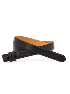 Black Glazed Calf Slide Belt Strap | W.Kleinberg Speciality Straps | Sam's Tailoring Fine Men's Clothing