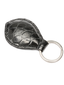 Black Matte Alligator Tear Drop Key Fob | W.Kleinberg Small Leather Goods | Sam's Tailoring Fine Men's Clothing