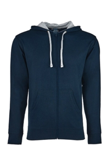 Navy & Grey Contrast Full Zip Hoodie | Georg Roth Sweaters & Hoodies | Sam's Tailoring Fine Men Clothing