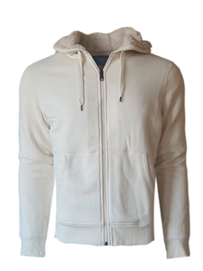 EggShell W/Sherpa Inline Fleece Zip Hoodie  | Georg Roth Sweaters & Hoodies | Sam's Tailoring Fine Men Clothing