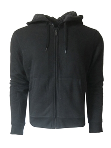 Black W/Sherpa Inline Fleece Zip Hoodie  | Georg Roth Sweaters & Hoodies | Sam's Tailoring Fine Men Clothing