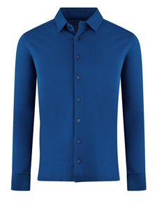 Sapphire Luxe Pima Long Sleeves Button Up Shirt | Georg Roth Shirts Collection | Sam's Tailoring Fine Mens Clothing