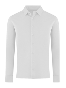 White Luxe Pima Long Sleeves Button Up Shirt | Georg Roth Shirts Collection | Sam's Tailoring Fine Mens Clothing