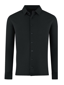 Black Luxe Pima Long Sleeves Button Up Shirt | Georg Roth Shirts Collection | Sam's Tailoring Fine Mens Clothing