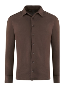 Chocolate Luxe Pima Long Sleeves Button Up Shirt | Georg Roth Shirts Collection | Sam's Tailoring Fine Mens Clothing