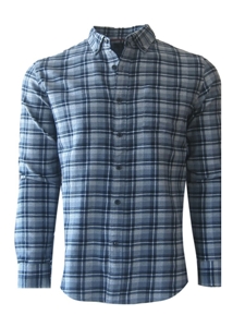Blue & Grey Plaid Idaho Springs Long Sleeves Shirt | Georg Roth Shirts Collection | Sam's Tailoring Fine Mens Clothing