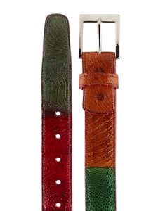 Multi Genuine Ostrich Leg Belt |Belvedere Belts Collection | Sam's Tailoring Fine Men's Clothing