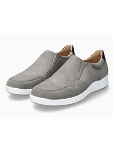 Light Grey Textile Lining Men's Slip-on Nubuck Shoe | Mephisto Loafers Shoes Collection | Sam's Tailoring Fine Men Clothing