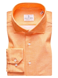 Orange 4flex With Micro Print Men's Shirt  | Emanuel Berg Shirts Collection | Sam's Tailoring Fine Men's Clothing