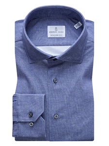 Ink Blue Melange Modern 4Flex Stretch Knit Shirt | Emanuel Berg Shirts  Collection | Sam's Tailoring Fine Men's Clothing