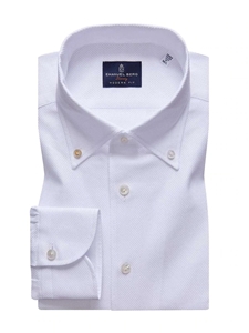 White Giro Inglese Premium Luxury Sport Shirt  | Emanuel Berg Shirts Collection | Sam's Tailoring Fine Men's Clothing