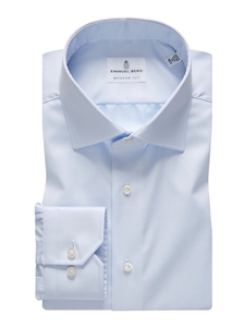 Light Blue Traveller Men's Dress Shirt | Emanuel Berg Shirts Collection | Sam's Tailoring Fine Men's Clothing