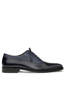 Blue Calfskin Postdam Lace Ups Bal Men's Oxford | Mezlan Men's Metro Shoes | Sam's Tailoring Fine Men's Clothing