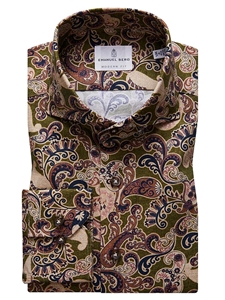 Multi Paisley Print Long Sleeves Men's Casual Shirt | Emanuel Berg Shirts Collection | Sam's Tailoring Fine Men's Clothing