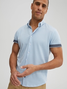 Baby Blue T-Series DryTouch Pique Short Sleeve Shirt | Stone Rose Polos Collection | Sams Tailoring Fine Men Clothing