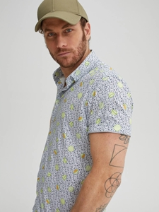 Melon Print T-Series DryTouch Short Sleeve Shirt | Stone Rose Short Sleeve Shirts | Sams Tailoring Fine Men Clothing