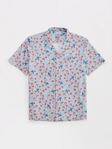 Blue Hummingbird T-Series DryTouch Resort Collar Shirt | Stone Rose Short Sleeve Shirts | Sams Tailoring Fine Men Clothing