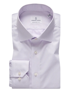 Light Pastel Purple Traveller Dress Shirt | Emanuel Berg Shirts Collection | Sam's Tailoring Fine Men's Clothing