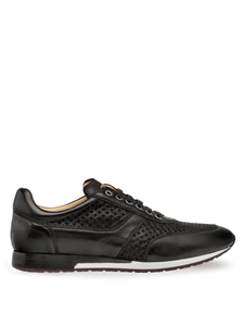 Black Embossed Suede & Calfskin Maxim Dress Sneaker | Mezlan Men's Casual Shoes | Sam's Tailoring Fine Men's Clothing