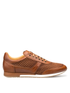 Tan Embossed Suede & Calfskin Maxim Dress Sneaker | Mezlan Men's Casual Shoes | Sam's Tailoring Fine Men's Clothing