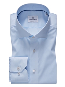 Pastel Blue Modern Performance Stretch Dress Shirt | Emanuel Berg Dress Shirts | Sam's Tailoring Fine Men Clothing